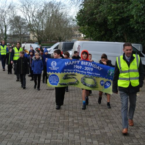 50th Birthday walk - Year 5 & 6 Boys Iceland car park 2